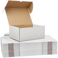 WIFTREY 10x7x4 White Shipping Boxes Set of 25, Corrugated Cardboard Box 10 x 7 x 4 for Mailing Packing Gifts, Shipping Small Business by WIFTREY