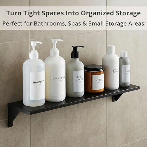 5" x 48" Heavy Duty Stainless Steel Floating Wall Mounted Shelf, Commercial Kitchen Storage Shelf - Image 4