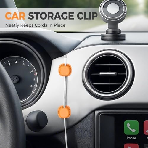 6 Pack Cord Organizer Holder, 2026 New Adjustable Cable Organizer Clips, Adhesive Desk Cable Management, Charging Cable Storage Holder for Office, Home, Car, Desk, Nightstand (Black) - Image 5
