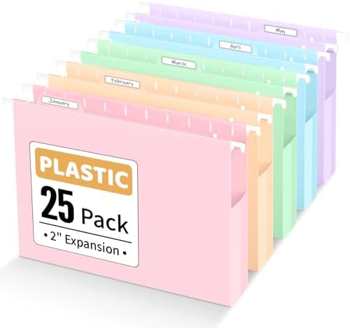 Sooez Extra Capacity Plastic Hanging File Folders, File Organizer by Sooez