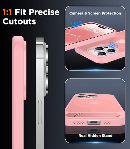 Temdan Magnetic Compatible with iPhone 14 Pro Max Case, [Built-in Invisible Kickstand][Compatible with MagSafe] [Military Grade Shockproof] Slim Translucent Matte Phone Case for iPhone 14 Pro Max 6.7" - Image 6