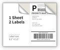 KKBESTPACK Half Sheet Shipping Labels for Laser and Inkjet Printers – 2 Per Page Self Adhesive Mailing Labels – White 8.5 x 5.5 (200-Labels) (2LP),(Pack of 10) by KKBESTPACK