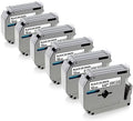 6-Pack M-K231 M Tape Compatible Label Tape Replacement for Brother P-Touch M231 MK231 M-231 M-K231S 12mm 0.47'' White Work with Brother Ptouch PT-65 PT-M95 PT-90 PT-70 PT-80 PT-70BM PT-45 Label Maker by Unknown