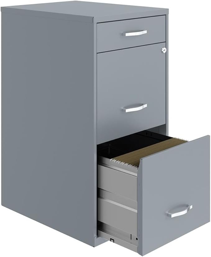 Scranton & Co Set of 2 18" D 3-Drawer Metal Filing Cabinet - Image 9