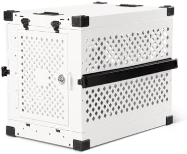 Impact Collapsible Dog Crate - Heavy Duty Travel Aluminum Kennel, White 24" - Image 4