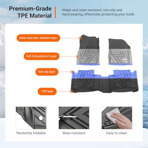powoq Floor Mats Cargo Mat Compatible with 2011-2021 Jeep Grand Cherokee - Image 5