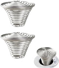 Hair Catcher，Drain Mesh Basket, Bathroom Sink Drain Strainers, for Laundry, Mop Pool, Utility, Slop, RV Sink, Stainless Steel Drain Filter。Fit Hole Size from 1.1" to 1.5"(2Pack) by NADTLSS