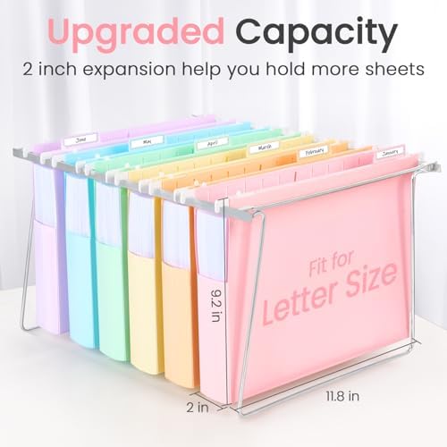Sooez Extra Capacity Plastic Hanging File Folders, File Organizer - Image 2