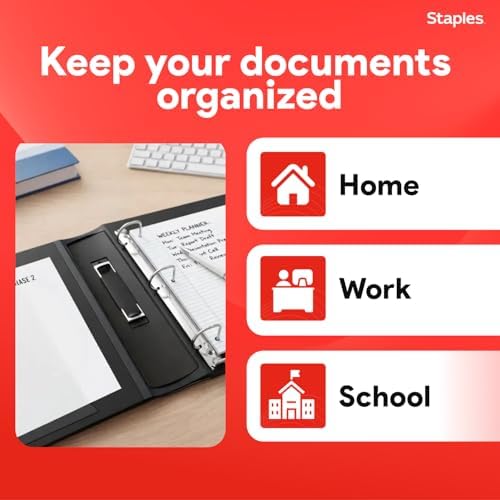 Staples Better Binder, 5 Inch D-Ring, Black, Reinforced Spine - Image 7