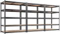 REIBII 3 Pack Garage Shelving,5 Tier Heavy Duty Metal Racks for Warehouse by REIBII