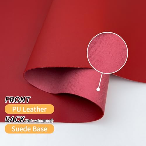 Bloss Red Desk Mat, Leather Desk Matt for Desktop, Waterproof Large Desk Pad, Keyboard Mat, Computer Mat for Office/Home/Decor(31.5 x 15.7 Inches) - Image 6