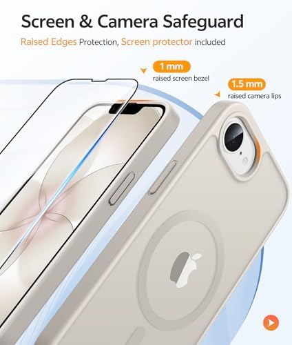 FNTCASE for iPhone 17e/ iPhone 16e Case, Fit for Magsafe, Screen Protector - Image 4