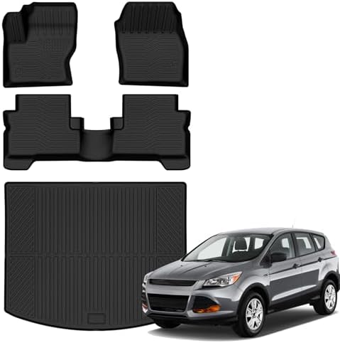 AUXKO All Weather Floor Mats Cargo Mat for Ford Escape 2013-2019 by AUXKO