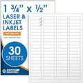 1.75" X 0.5" Matte White Return Address Labels (30 Sheets, 2400 Stickers) by SpartanIndustrial
