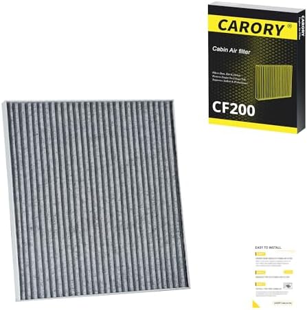 CARORY Cabin Air Filter w/Activated Carbon for Jeep Cherokee 2.4L/3.2L (2014-2020，Not Fit Grand Cherokee) & Chrysler 200 (2015-2017), OE# 68223044AA, CF12000, CF200 by Carory