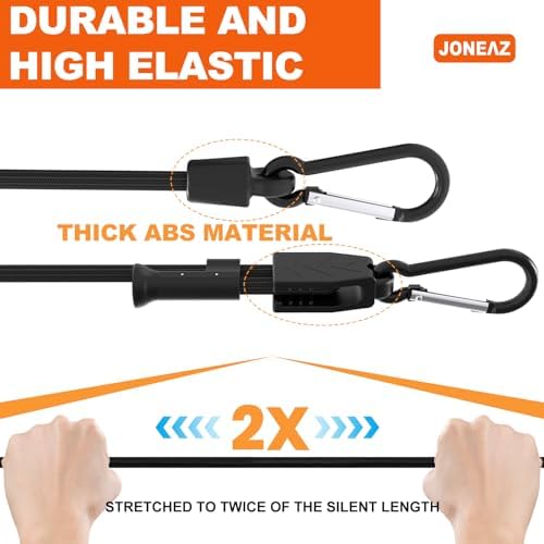 8 Pcs 48" Adjustable Bungee Cords with Hooks, Heavy Duty - Image 5