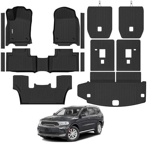 Naibeve Floor Mats for 2016-2027 Dodge Durango 6 Seats 2nd Row Bucket Seats by NAIBEVE-USA