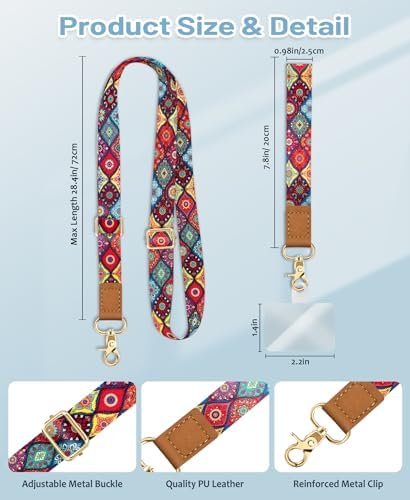 Yonlevres Phone Lanyard Crossbody Strap Wrist Neck Adjustable Women Boho - Image 6