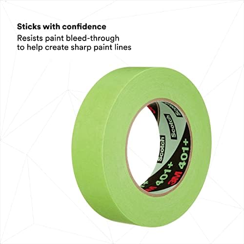 3M High Performance Green Masking Tape 401+, 36 mm x 55 m, 16 Rolls/Case - Image 5