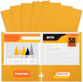 Better Office Products Two Pocket Portfolio Folders, 50-Pack, Dark Yellow, Letter Size Paper Folders, 50 Pieces, Dark Yellow by BetterOfficeProducts