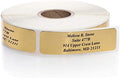 Gold Foil Personalized Return Address Labels Without Dispenser - Roll of 250 Custom Stickers by ArtisticDirect