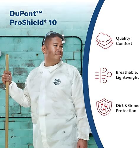 DuPont ProShield 10 PB127S Disposable Protective Coverall with Standard Fit Hood, Elastic Cuff and Ankles, Blue, 2X-Large (Pack of 25) - Image 2