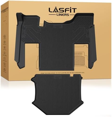 Lasfit Floor Mats for Kenworth T680 2013-2026/ T880 2014-2026, All-Weather Protection TPE Car Liners for Kenworth T680/T880 Accsessories, Black, Easy to Clean by LASFIT