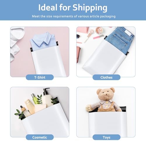 Metronic Poly Mailers 10x13 1000Pcs, Small Shipping Bags for Clothing, Waterproof Mailers Poly Bags for Small Business, Shipping Envelopes Mailing Bags for Business, White - Image 6
