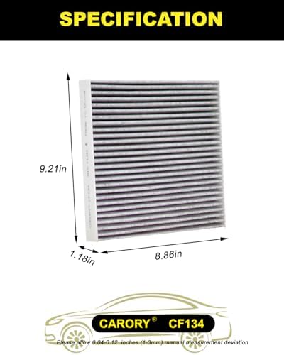 CARORY Cabin Air Filter w/Activated Carbon for Honda Accord 2003–2022, Civic 2006–2015, CR-V 2007–2016, Odyssey 2005–2017, Pilot 2009–2022, Ridgeline 2006–2025, Acura MDX 2007–2020, and More, CF134 - Image 2