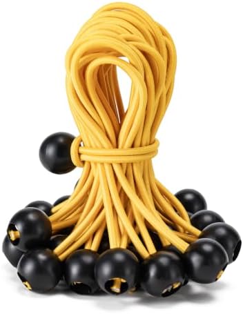 30 Pack Ball Bungee Cord, Heavy Duty Bungie Cord Balls (4",Yellow) by Unknown