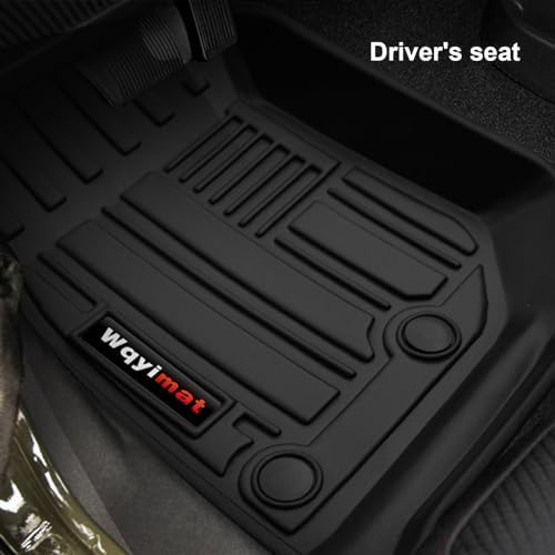 Custom for 2007-2018 Jeep Wrangler JK 4 Door 2 Door Floor Mats 2 Pcs All Weather TPE Rubber Protection Mat (for Jeep Wrangler JK Front Floor Mat) - Image 3