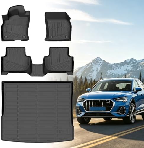 Floor Mats for Audi Q3 2019-2025, TPE All Weather Q3 Floor Mats by Vehiwell