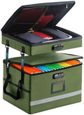 EXLIFBAG Fireproof File Organizer with Lock, 2 Layer by EXLIFBAG