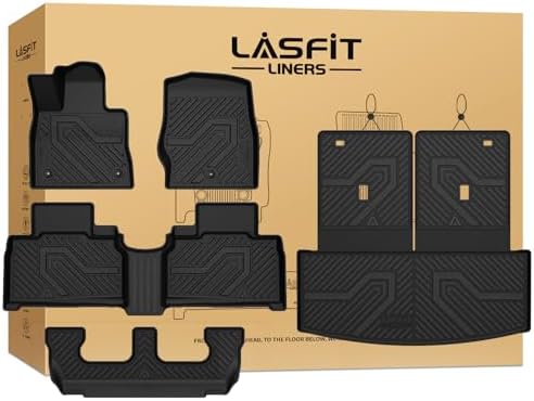 LASFIT Floor Mats for Ford Explorer 2020-2026 2027 7 Seats with Cargo Liner by LASFIT