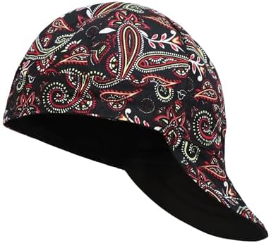 BOCOMAL FR Welding Cap Paisley Printed CAT2 Midweight 6 Pannel Welder Caps by BOCOMALFRWORKWEAR