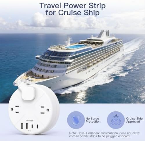 Travel Esstentials - Cruise Approved Power Strip with 5ft Retractable Cord - Image 5