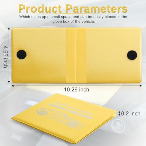 UYYE Car Organizer, 2-Pack Glove Box Documents Holder, Yellow, Waterproof, Classic Style, Space Theme, Unisex-Adults, Vehicle Owners, Drivers - Image 2