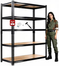 72" H Garage Shelves,Garage Storage Shelves Heavy Duty,2400LBS Heavy Duty Garage Shelving,Adjustable 5 Tier Shelving for Garage Storage,Warehouse,16"x35.5"x72" by Unknown
