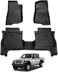 Vehicle Specific Fit Floor Mats for Jeep Gladiator JT 2020-2026 4-Door, All Weather Floor Liners for Gladiator Accessories, Heavy Duty Car Floor Mat by cartist