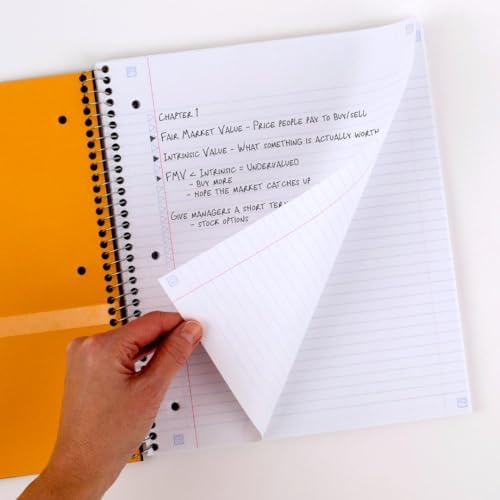 Five Star Spiral Notebook Plus Study App, 1 Subject, College Ruled Paper, 100 Sheets, 8-1/2" x 11", School, Black (72057) (Pack of 12) - Image 3
