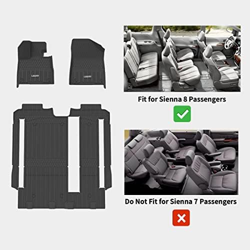 LASFIT Floor Mats for Toyota Sienna 8 Seats 2021-2026 LE/XLE - Image 2
