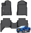 AIPOIL® Floor Mats for 2024-2025 2026 Ford Ranger Supercrew All Weather Protection TPE Anti-Slip Automotive Full Set Custom Car Mats Accessories - Black by AIPOIL