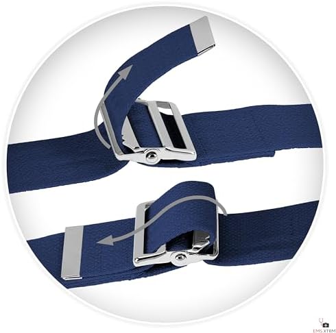 EMS XTRM Gait Belts - Essential Transfer Belts for Seniors and Physical Therapy, Durable and Comfortable, Nurses, Home Health Aides, Physical Therapists (Metal Buckle - Navy) - Image 5