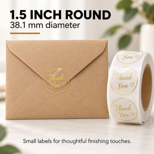 Thank You Stickers for Small Business, 500 Clear Round, 1.5 Inch - Image 4