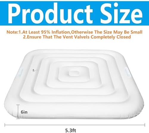 5.3 Ft Inflatable Hot Tub Cover, Energy Saving Bathtub Lid for Square Tub - Image 2