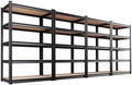 Garage Shelving Unit, 4 Pack Heavy Duty Metal Storage Shelves, 78" H x 46" Wx 20" D 5 Tier Adjustable Utility Steel Rack, Freestanding Organizer for Warehouse, Pantry, Basement, Shop Black by CreatingaComfortableLiving