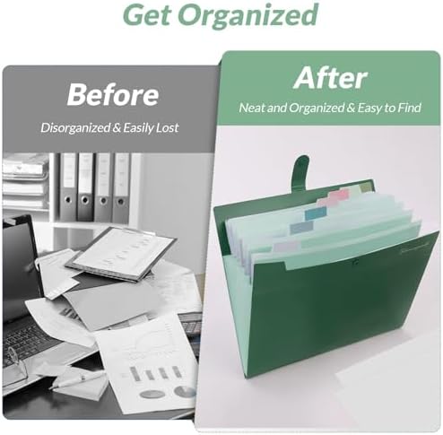 SKYDUE Expanding File Organizer with 8 Pockets, Accordion File Folders - Image 5