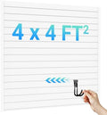 Ezlaino Slatwall 4 FT x 4 FT, PVC Slat Wall Paneling Garage Wall Organizer by Ezlaino