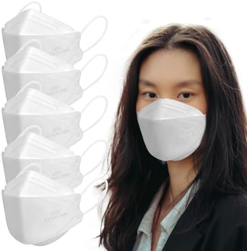 Borje KN95 Face Masks, 100 Pcs Disposable Face Masks, White Mask Against PM2.5 from Fire Smoke & Dust Filter Efficiency 95% - Image 6