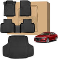 PELEUS Floor Mats Compatible with Honda Accord 2018-2022, Custom Fit TPE All Weather Car Mats & Cargo Liner Full Set (1st & 2nd Row), Non-Slip Odorless Heavy Duty Floor Liners (Include Hybrid) by Unknown